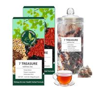 7 Treasure Wellness Tea, Ginseng 7 Treasure Kidney Tea, Formula Ginseng Seven Treasure TeaBags,Natural Organic Kidney CleanseTea, Chinese Liver CareTeas (2box)