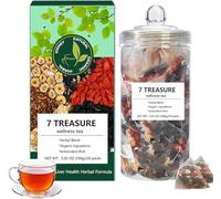 7 Treasure Wellness Tea, Ginseng 7 Treasure Kidney Tea, Formula GinsengSeven TreasureTea Bags, Chinese Liver CareTeas, Ginseng 7 TreasureTea for Women Men (1box)