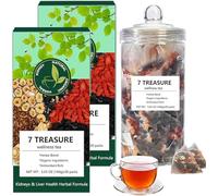 7 Treasure Wellness Tea, Ginseng 7 Treasure Kidney Tea, Formula GinsengSeven TreasureTea Bags, Chinese Liver CareTeas, Ginseng 7 TreasureTea for Women Men (2box)