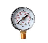 7 Types General Service Pressure Gauge 1/8" BSPT Bottom Connection 15/30/60/100/160/200/300 PSI & Bar for Water Oil Dropshipping Digital Pressure Gauge(0-15psi)