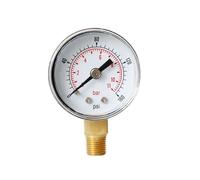 7 Types General Service Pressure Gauge 1/8" BSPT Bottom Connection 15/30/60/100/160/200/300 PSI & Bar for Water Oil Dropshipping Digital Pressure Gauge(0-160psi)
