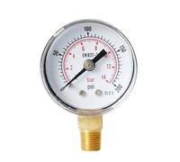 7 Types General Service Pressure Gauge 1/8" BSPT Bottom Connection 15/30/60/100/160/200/300 PSI & Bar for Water Oil Dropshipping Digital Pressure Gauge(0-200psi)