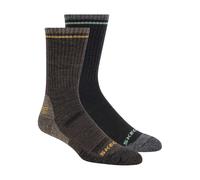 (7 UK-11 UK, Medium Brown) Skechers Mens Logo Crew Socks (Pack of 2)