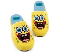 (7 UK-8 UK, Yellow/Blue) SpongeBob SquarePants Unisex Adult Contrast Slippers