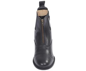 (7 UK, Black) Dublin Evolution Adults Zip Front Leather Paddock Boots