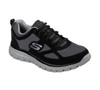 (7 UK, Black/Grey) Skechers Mens Burns Agoura Trubuck Leather Trainers
