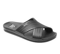 (7 UK, Black) Reef Womens Water X Slide Summer Beach Pool Sandals Thongs Flip Flops Sliders