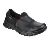 Skechers Women's Sure Track Work Shoes, Black Black Leather Bbk, 7 UK