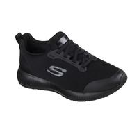 (7 UK, Black) Skechers Womens/Ladies Squad Lace Up Safety Shoes