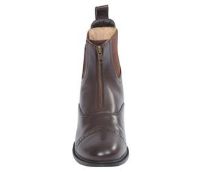 (7 UK, Brown) Dublin Evolution Adults Zip Front Leather Paddock Boots