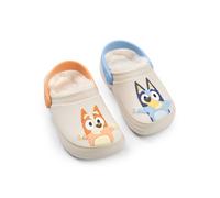 Bluey Clogs for Kids Slip On Footwear with Puppy Novelty Charms | Options | Indoor & Outdoor Slippers Sandals Sliders with Adjustable Strap | TV Series Character Merchandise Multicoloured