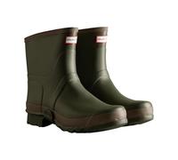 (7 UK, Dark Olive/Clay) Hunter Mens Gardener Short Wellington Boots