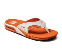 (7 UK, White/Orange) Reef Mens Fanning Pregame Flip Flops