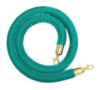 7' Velvet Queue Barrier Rope with Hooks Decorative Safety Stanchion Rope for Hotels & Events Green 2.5m Barrier Rope for Crowd Control and Waiting Lines