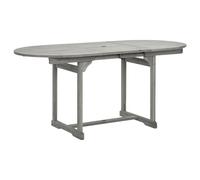 (7) vidaXL Solid Wood Acacia Garden Dining Set Table 5/7 Piece Oval/Rectangular