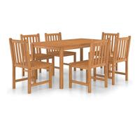 (7) vidaXL Solid Wood Teak Garden Dining Set Patio Table Furniture Multi Models