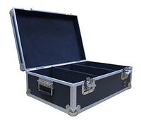 7" Vinyl Record Aluminium DJ Flight Carry Case in Black Holds 500 Vinyl Records Tough Strong Box