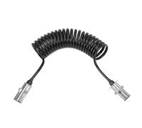 7-Way Coiled Trailer Cord for Semi Trucks and Tractors