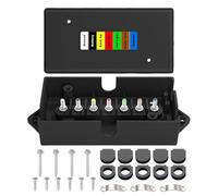 7-way Trailer Junction Box, Waterproof 7 Way Design, 1 Set, 7 Pin Trailer Wire Connector, Waterproof Electrical Junction Box, Quick Identification Studs For RV Rewiring