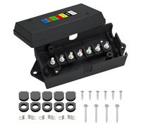 7 Way Trailer Junction Box | Waterproof 7 Way Electric Wire Connection Box | Quick Identification Distribution Block for Rewiring Marine Truck Boat Trailer RV