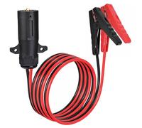 7 Way Trailer Plug to Alligator Clips Cable, 10AWG 7 Pin Power Access to Crocodile Clip Connector, 2-Pin 12V Power Source for RV Truck Trailer Quick Connect, 6.5FT