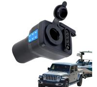 7 Way Trailer Socket Tester 7 Pin Connector with LED Indicators Trailer Test Adapter | for Boat RV Pickup Installation Wiring Harness Road Trip Inspection