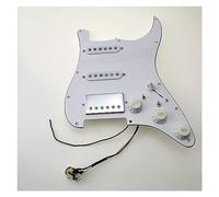 7-Way Type Fully Loaded Prewired Pickguard Pickups SSH SSL1 Single Coil Humbucker For St Guitar (Color : White pickguard)