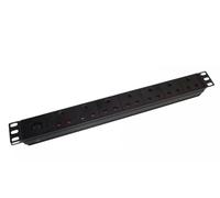 7 Way UK PDU 19 Inch Rack Mount PDU IEC C14 INPUT 1U