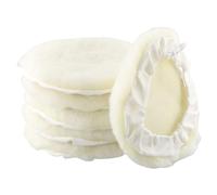 7" Wool Buffing Pads, 6Pcs Polishing Wheels for Car Paint Glass Stone, Washable Bonnet Buffer for Electric Polisher