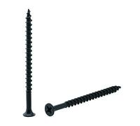 #7 x 1-5/8" Wood Screw 100PCS Black Phosphate Coated Stainless Flat Truss Head Fast Self Tapping Drywall Screws by(#6 x 3")