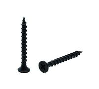 #7 x 1-5/8" Wood Screw 100PCS Black Phosphate Coated Stainless Flat Truss Head Fast Self Tapping Drywall Screws by(#7 x 1-5/8")
