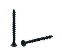 #7 x 1-5/8" Wood Screw 100PCS Black Phosphate Coated Stainless Flat Truss Head Fast Self Tapping Drywall Screws by(#6 x 2")