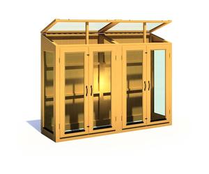 7 x 2 Shire Heydon Mini Wooden Greenhouse
