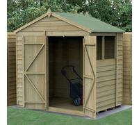 7 x 5 Forest 4Life Overlap Apex Wooden Shed with Double Doors With Installation