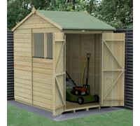 7 x 5 Forest Beckwood Reverse Apex Shed Shiplap Double Doors 25yr Guarantee With Installation