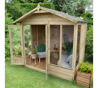 Forest Garden 7x5 Beckwood Apex Summerhouse with Double Door (Installation Included)