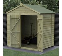 7 x 5 Forest Beckwood Tongue & Groove Windowless Apex Wooden Shed with Double Doors 25yr Guarantee With Installation