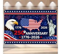 7 x 5 FT 250th Anniversary America Flag Backdrop, Patriotic American Eagle USA Map Hanging Photo Background Photography Booth Prop for Independence Day, 4th of July, 1776-2026 Anniversary Decorations