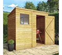 Mercia Overlap Pent Value Shed 7' x 5', Brown
