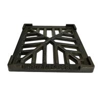 7" x 7" 178mm x 178mm 13mm Thick Square Cast Iron Gully Grid/Grate Heavy Duty Drain Cover Black Satin Finish.