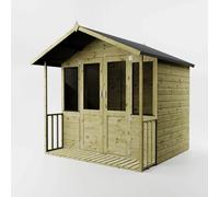 7 x 7 Bournemouth Wooden Summerhouse with Veranda