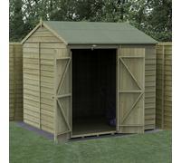 7 x 7 Forest 4Life Reverse Apex Windowless Shed with Double Doors 25yr Guarantee With Installation