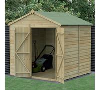 7 x 7 Forest Beckwood Tongue & Groove Windowless Apex Wooden Shed with Double Doors 25yr Guarantee With Installation