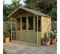 7 x 7 Mercia Shiplap Traditional Summerhouse with Veranda