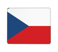 7 x 8.6 in Square Mouse Pad - Non-Slip Rubber Base Mouse Mat Flag of The Czech Republic Print Computer Mousepad,for Office and Home Desk