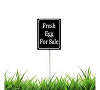 7 x 8.8 inch Fresh Eggs For Sale Yard Sign With Stakes Outdoor Lawn Yard Signs