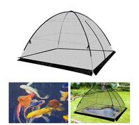 7 x 9 Ft Pond Netting for Koi Ponds, Pond Cover for Leaves, Heavy Duty Pond Tent Dome with Zipper, Pond Net Keep Leaves Out for Herons Koi Outdoor Gardens Farms