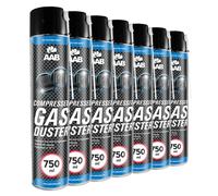 7 x AABCOOLING Compressed Gas Duster 750ml - Air Duster for Cleaning Computer, Keyboard, and Other Office Equipment, Air Compressor, Keyboard Cleaner, Aerosol Duster, Can Computer Cleaning Kit
