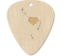 7 x 'Black Hearts And Arrows' Guitar Picks/Pendants (GP00034162)