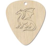 7 x 'Dragon Outline' Guitar Picks/Pendants (GP00034708)